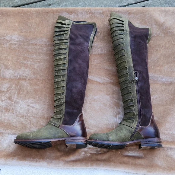 Vero Cuoio knee high suede tall boots Areaforte sz 36 - Picture 4 of 10